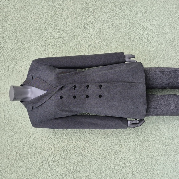 Larry Levine Suits (Myanmar) Ladies Double Breasted Dark Gray Suit Coat - Picture 1 of 17